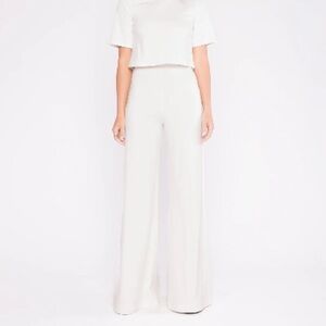 Elegant White Wide-leg Pants
